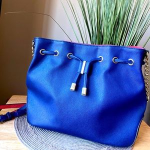 Blue Anne Klein Shoulder/ Crossbody Bag